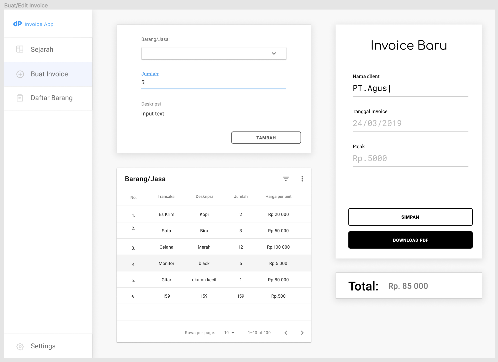 Make new Invoice design